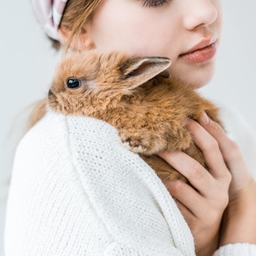 Bunny and owner